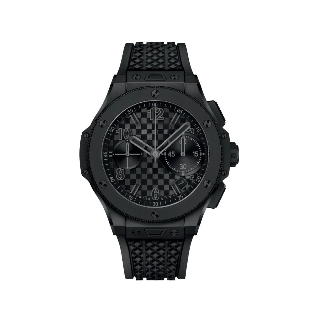 Chronograph 43 – All Black Dial | Ceramic Case & Rubber Strap