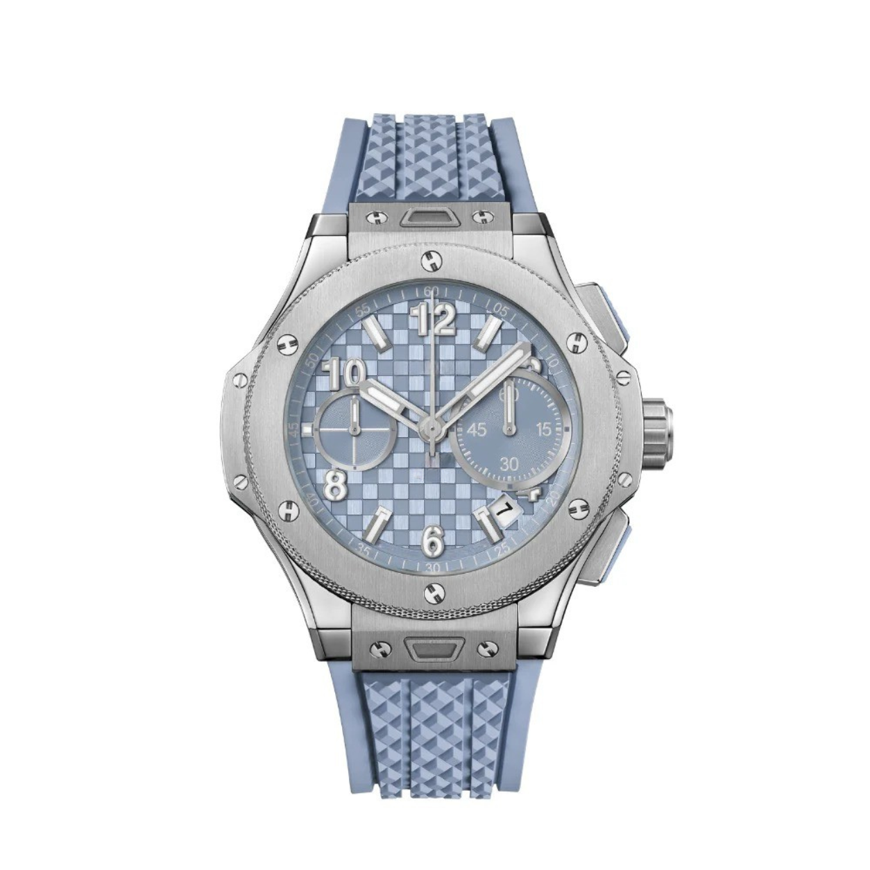 Chronograph 43 – Ice Blue Dial | Titanium Case & Rubber Strap