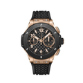 Chronograph 44 – Black Checkered Dial | Rose Gold Case & Rubber Strap