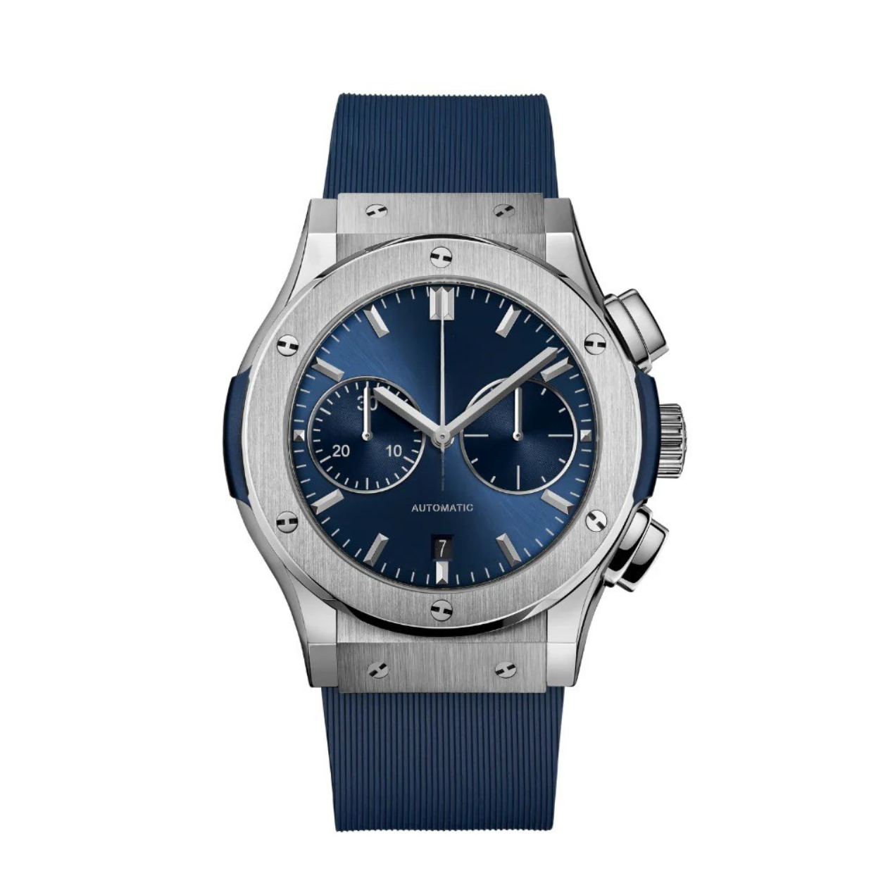 Chronograph 42 – Blue Dial | Titanium Case & Rubber Strap