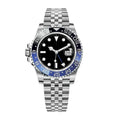GMT Traveller 40 – Black Dial | Stainless Steel Jubilee Bracelet & Blue-Black Ceramic Bezel