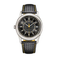 Modern Classic 40 – Black Dial with Orange Accents | Silver Tone Case & Black Fabric Strap