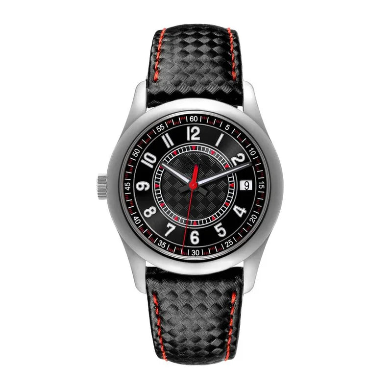 Modern Classic 40 – Blue Dial with Orange Accents | Silver Tone Case & Blue Fabric Strap