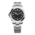 Pilot 40 – Black Dial | Steel Bracelet & Smooth Bezel