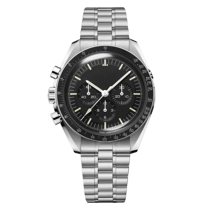 Professional Chronograph 42 – Black Dial | Steel Bracelet & Tachymeter Bezel