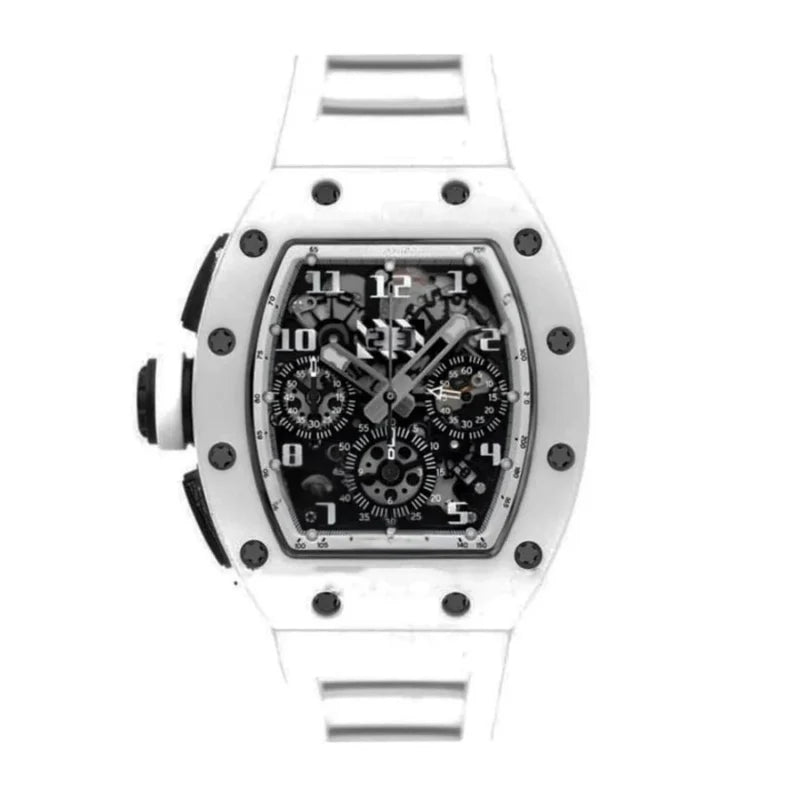 Skeleton Chronograph 44 – Openworked Dial | White Case & White Rubber Strap