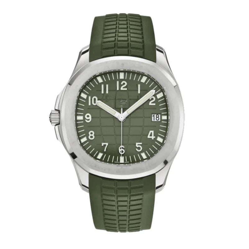 Sport Aquanaut 42 – Blue Embossed Dial | White Gold Tone Case & Blue Rubber Strap