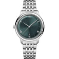 Classic Prestige 40 – Olive Green Sunburst Dial | Steel Multi-Link Bracelet