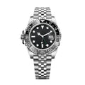 GMT Explorer 40 – Black & Grey Dial | Stainless Steel Jubilee Bracelet & Dual-Tone Ceramic Bezel